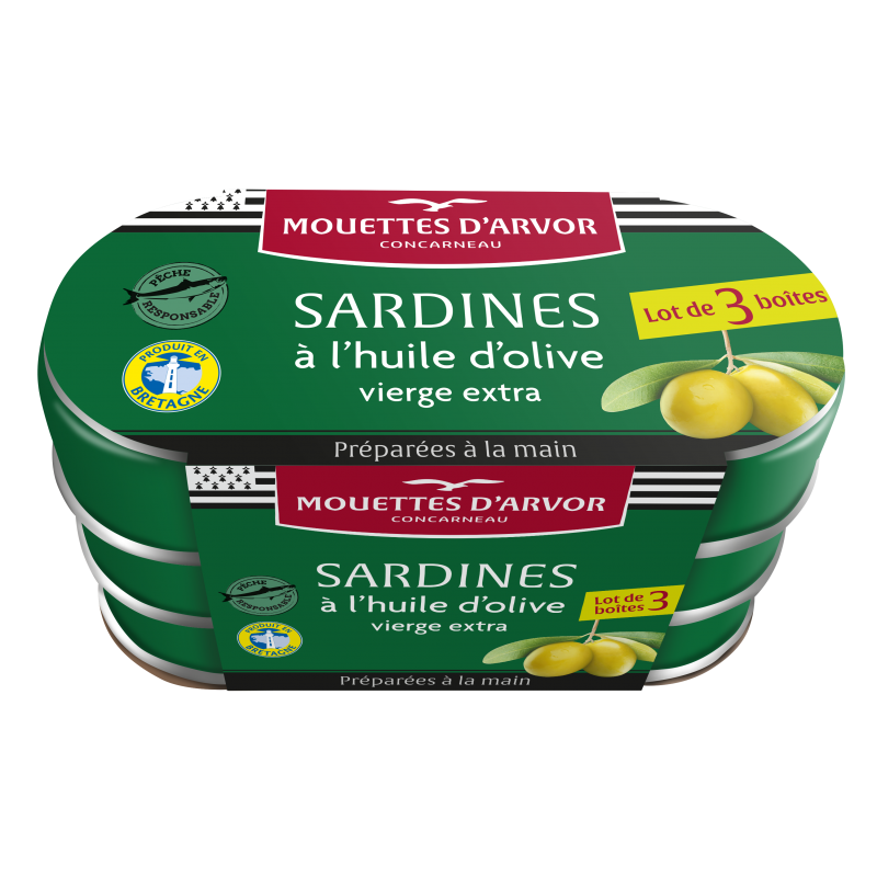 1/5 sardines généreuses à l'huile d'olive - Connétable - 140 g (Poids de  poisson : 98 g)